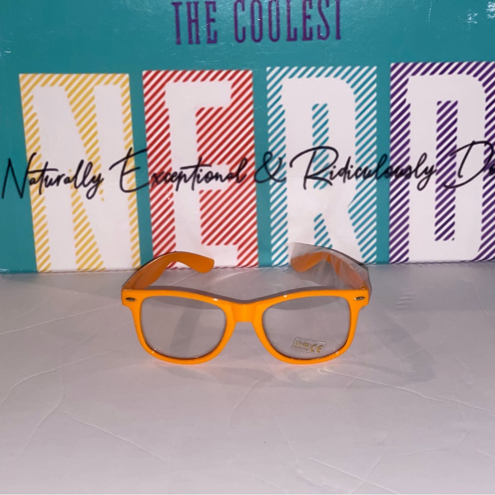 Orange Nerdy Eyeglasses